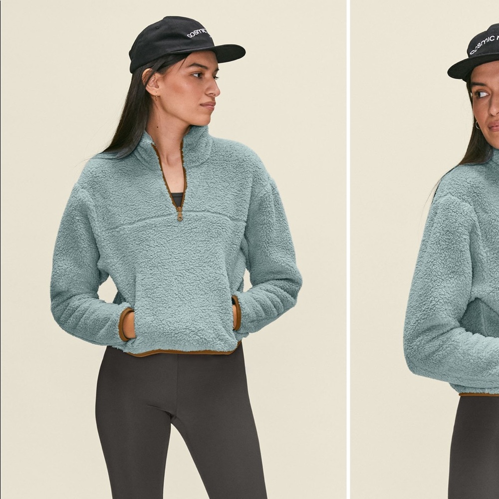 Girlfriend Collective Ice Half-Zip Fleece Small